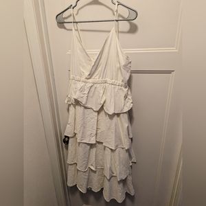 CHICSOUL boutique off-white/cream tiered dress